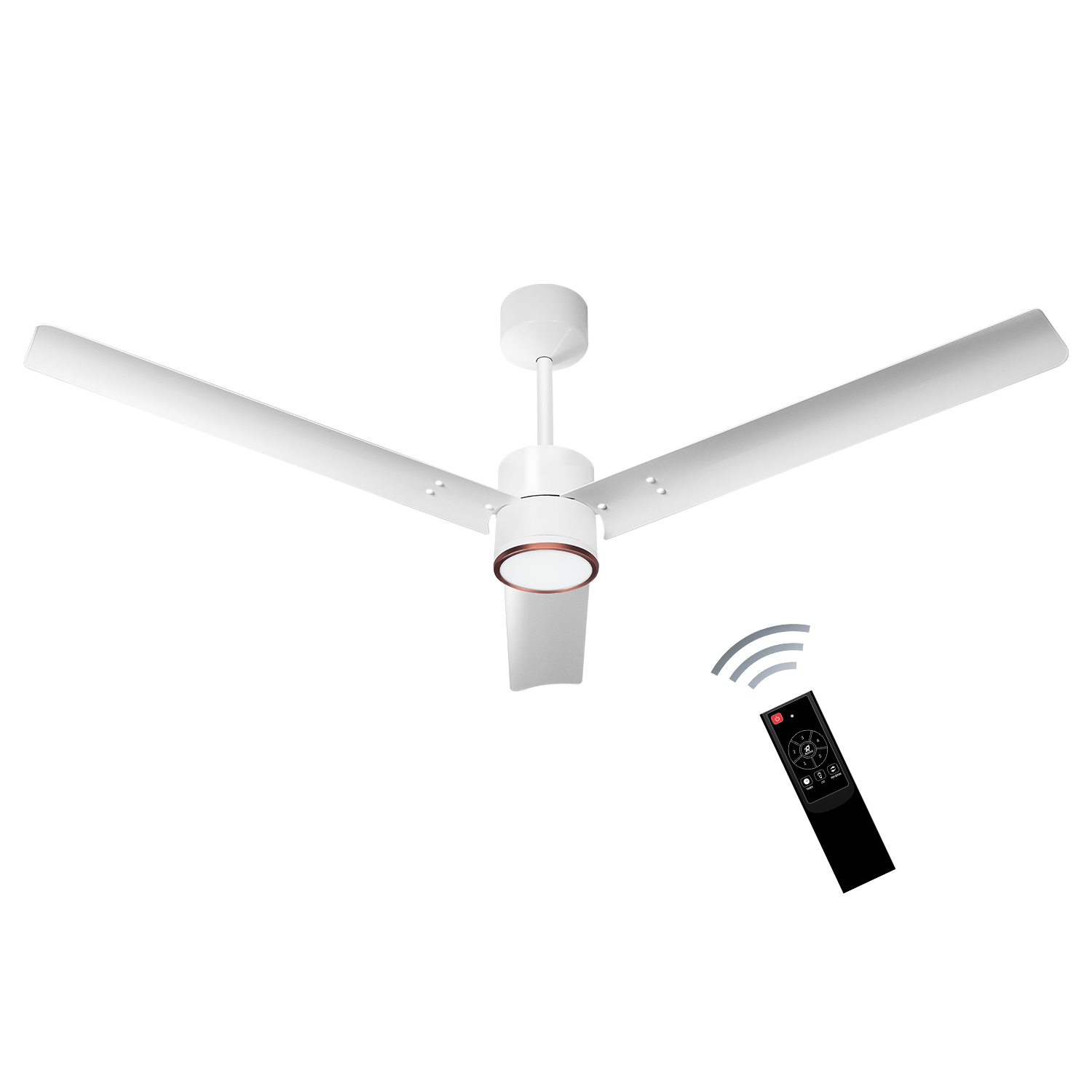 Size Zero Crown Glow BLDC Ceiling Fan with 3 Mode Underlight | IR Remote | 3-Year Warranty | 1200 mm | White White Copper Finish