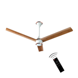 Size Zero Crown Wood BLDC Fan with IR Remote | 3-Year Warranty | 1200 mm | White Teakwood White Copper Finish