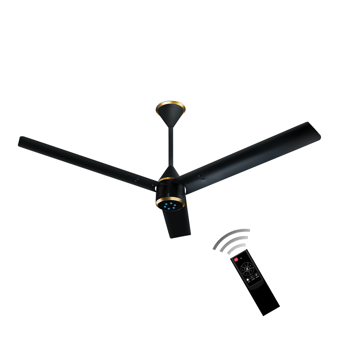 Size Zero Crown BLDC Fan with IR Remote | 3-Year Warranty | 1200 mm | White White White Chrome Finish