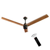 Size Zero Crown Wood BLDC Fan with IR Remote | 3-Year Warranty | 1200 mm | White Teakwood White Copper Finish