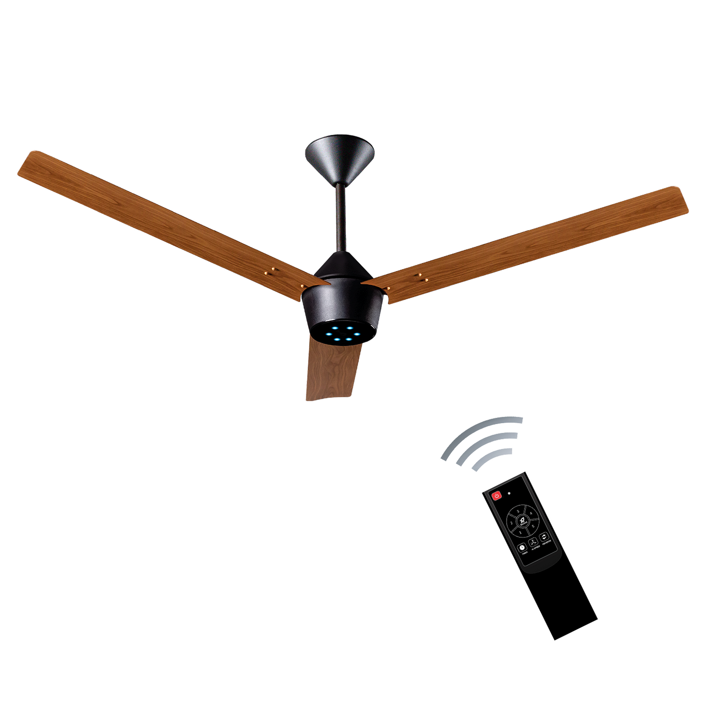 Radial Wood BLDC Ceiling Fan with IR Remote | 3-Year Warranty | 1200 mm