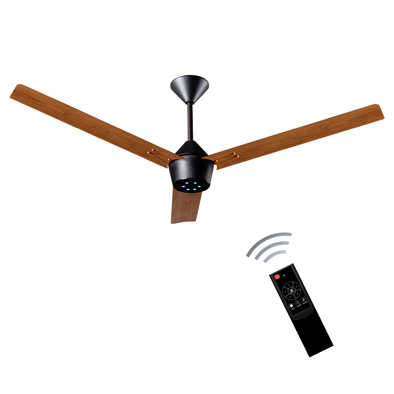 Radial Wood BLDC Ceiling Fan with IR Remote | 3-Year Warranty | 1200 mm
