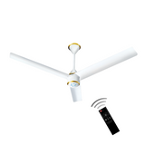 Size Zero Crown BLDC Fan with IR Remote | 3-Year Warranty | 1200 mm | White White White Chrome Finish