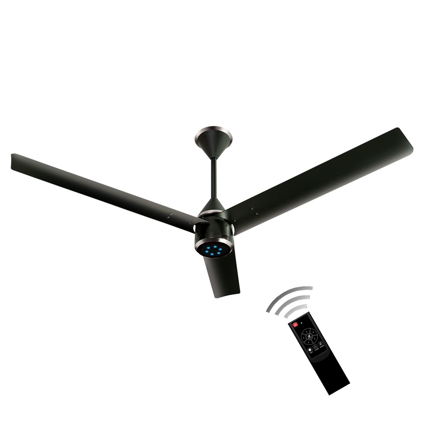 Size Zero Crown BLDC Fan with IR Remote | 3-Year Warranty | 1200 mm | White White White Chrome Finish