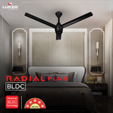 Radial Plus BLDC Ceiling Fan with IR Remote | 3-Year Warranty | 1200 mm