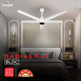 Radial Plus BLDC Ceiling Fan with IR Remote | 3-Year Warranty | 1200 mm
