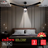 Size Zero Crown Glow BLDC Ceiling Fan with 3 Mode Underlight | IR Remote | 3-Year Warranty | 1200 mm