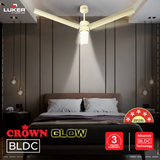 Size Zero Crown Glow BLDC Ceiling Fan with 3 Mode Underlight | IR Remote | 3-Year Warranty | 1200 mm