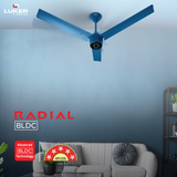 Radial BLDC Ceiling Fan with IR Remote | 3-Year Warranty | 1200 mm