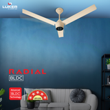 Radial BLDC Ceiling Fan with IR Remote | 3-Year Warranty | 1200 mm
