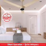 Radial BLDC Ceiling Fan with IR Remote | 3-Year Warranty | 1200 mm