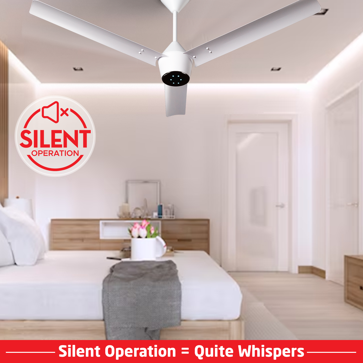 Radial BLDC Ceiling Fan with IR Remote | 3-Year Warranty | 1200 mm