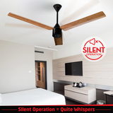 Size Zero Neo Wood BLDC Ceiling Fan with IR Remote | 3-Year Warranty | 1200 mm