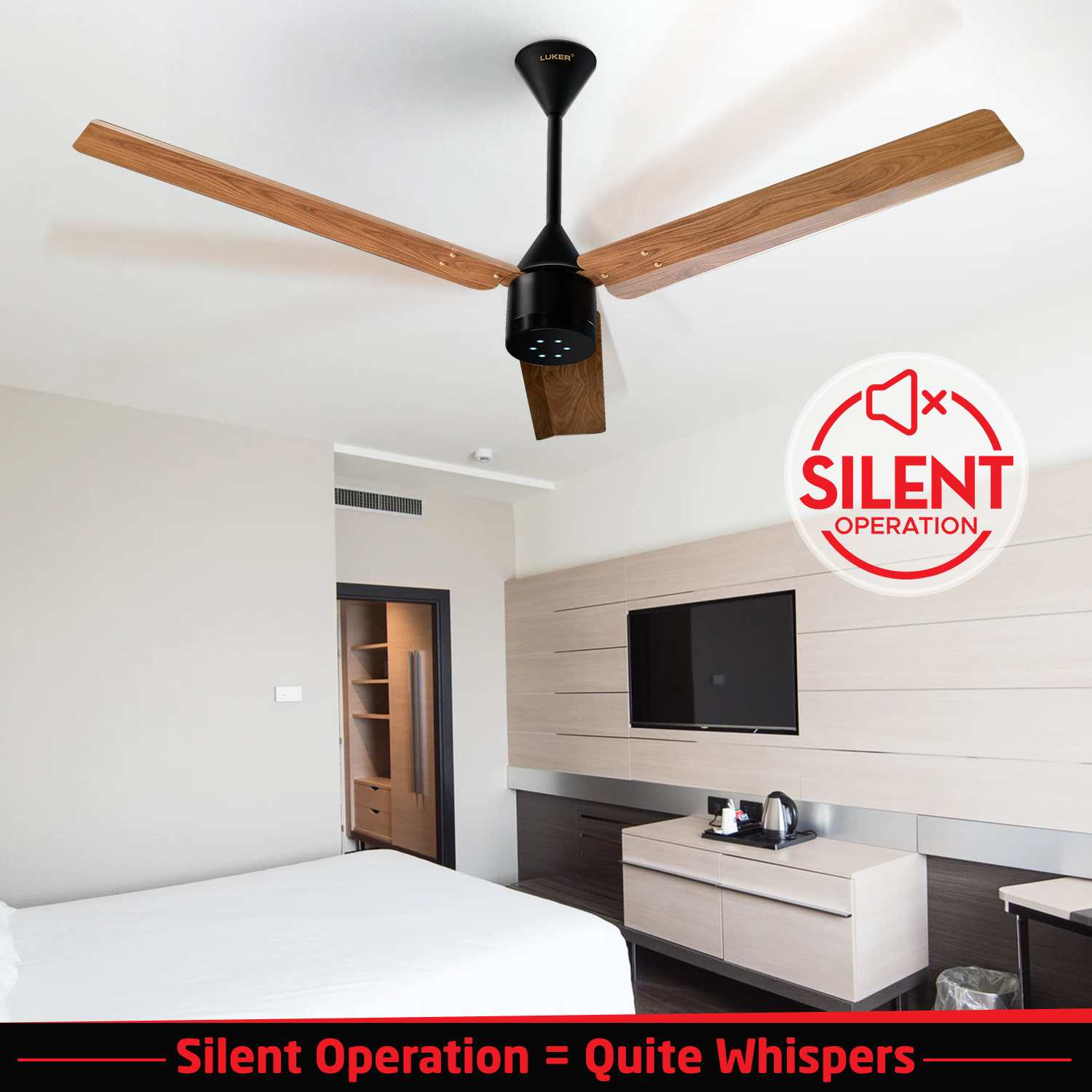 Size Zero Neo Wood BLDC Ceiling Fan with IR Remote | 3-Year Warranty | 1200 mm