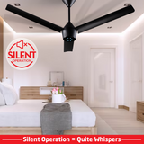 Radial BLDC Ceiling Fan with IR Remote | 3-Year Warranty | 1200 mm