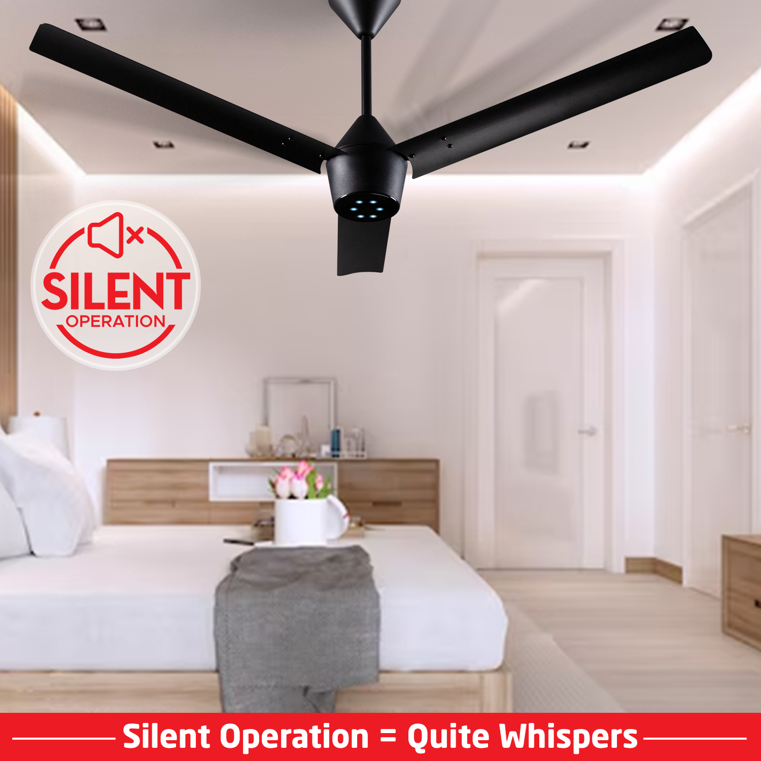 Radial BLDC Ceiling Fan with IR Remote | 3-Year Warranty | 1200 mm
