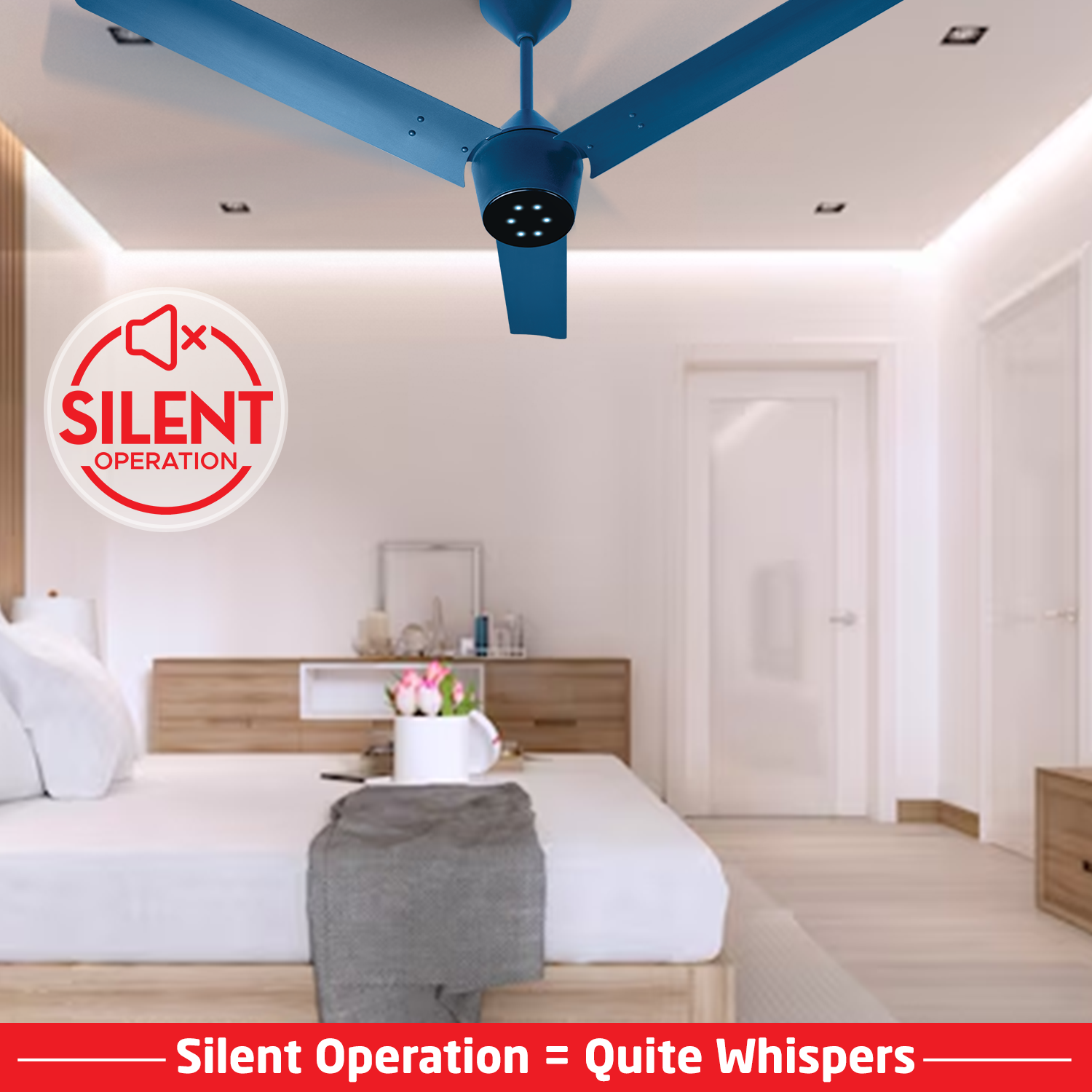 Radial BLDC Ceiling Fan with IR Remote | 3-Year Warranty | 1200 mm