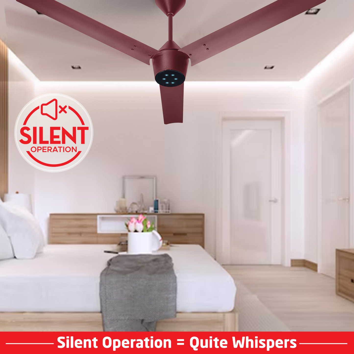 Radial BLDC Ceiling Fan with IR Remote | 3-Year Warranty | 1200 mm