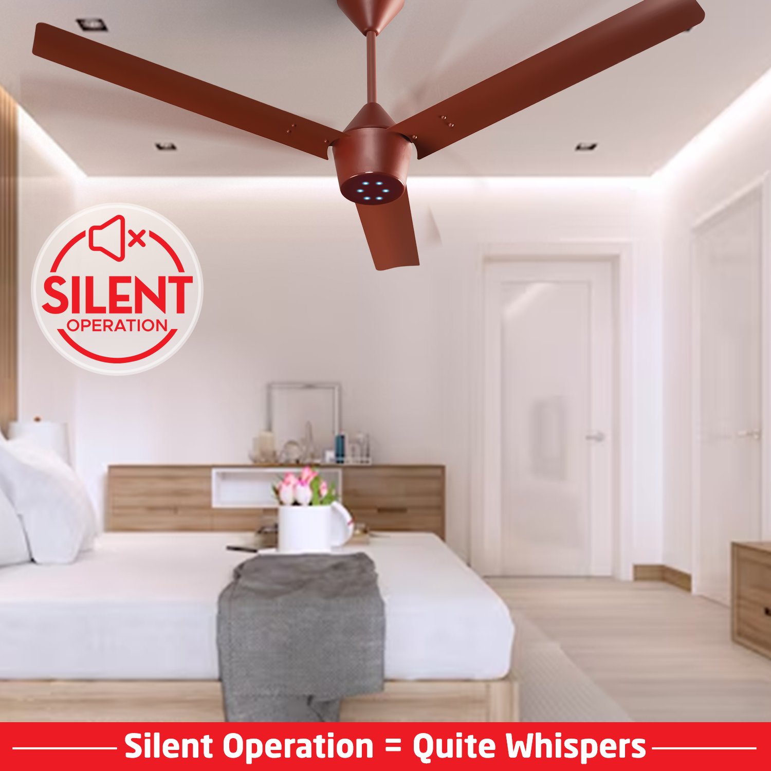 Radial BLDC Ceiling Fan with IR Remote | 3-Year Warranty | 1200 mm