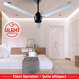Radial BLDC Ceiling Fan with IR Remote | 3-Year Warranty | 1200 mm