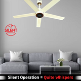 Turbine BLDC Fan with IR Remote | 3-Year Warranty | 1200 mm | White Finish