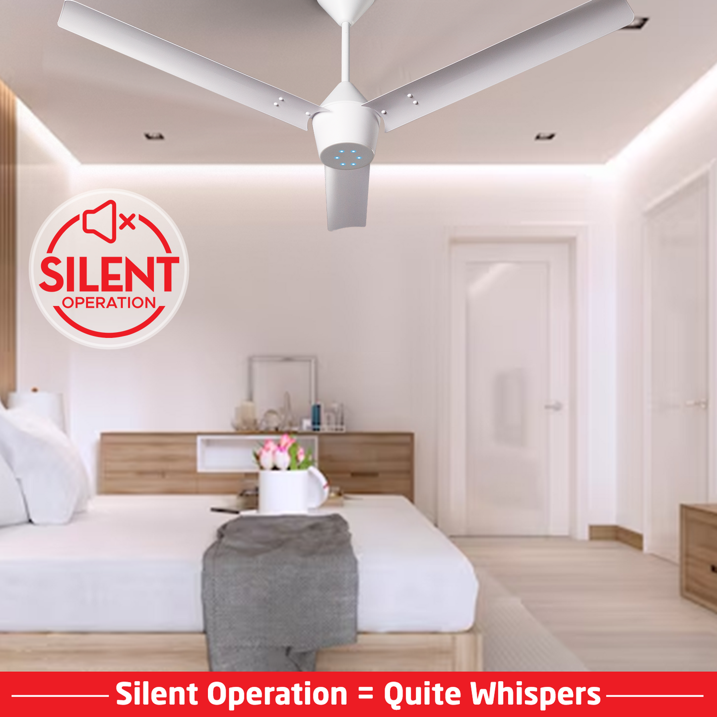 Radial BLDC Ceiling Fan with IR Remote | 3-Year Warranty | 1200 mm