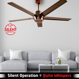 Turbine BLDC Fan with IR Remote | 3-Year Warranty | 1200 mm | White Finish