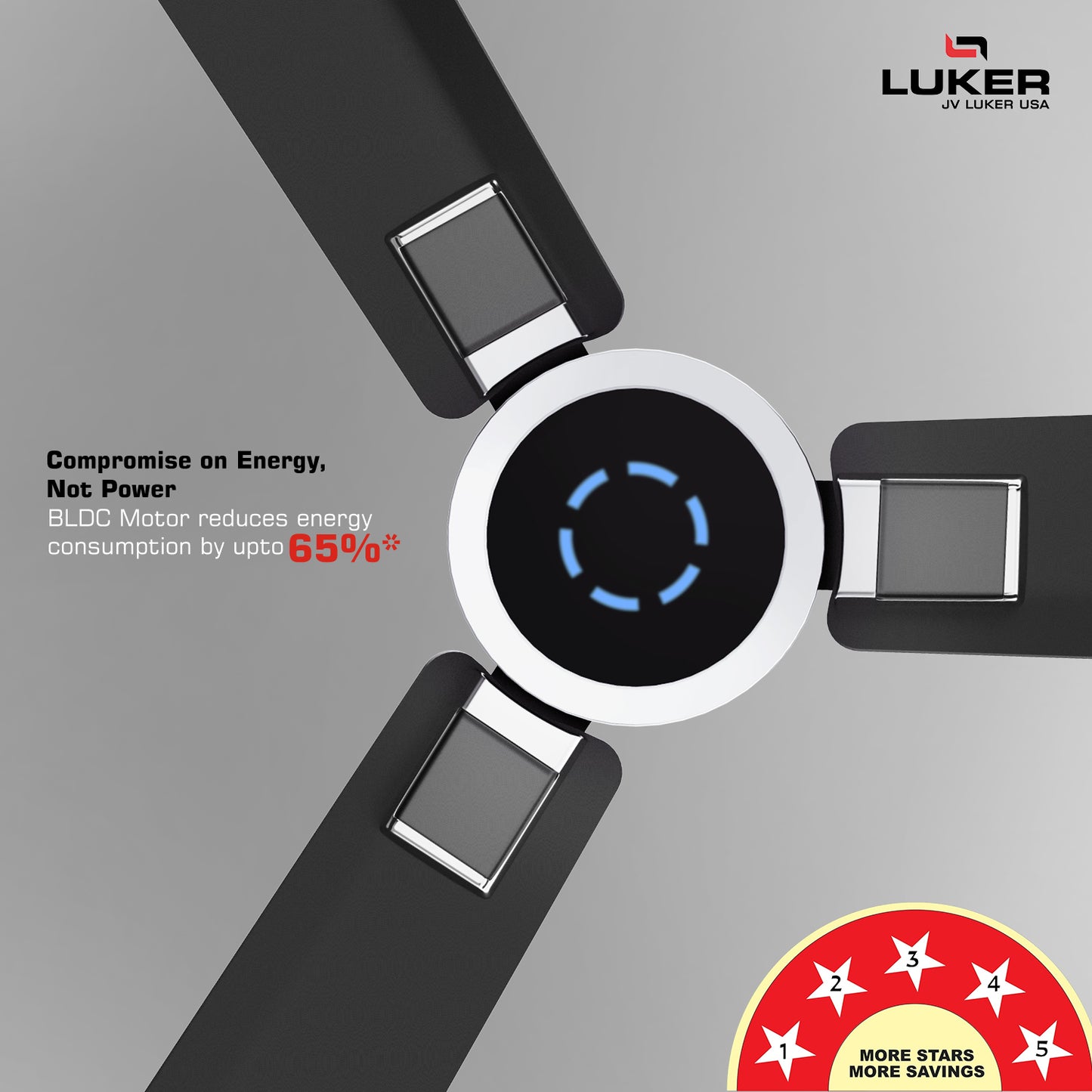 Size Alpha Galaxy BLDC Fan with IR Remote | 3-Year Warranty | 1320 mm