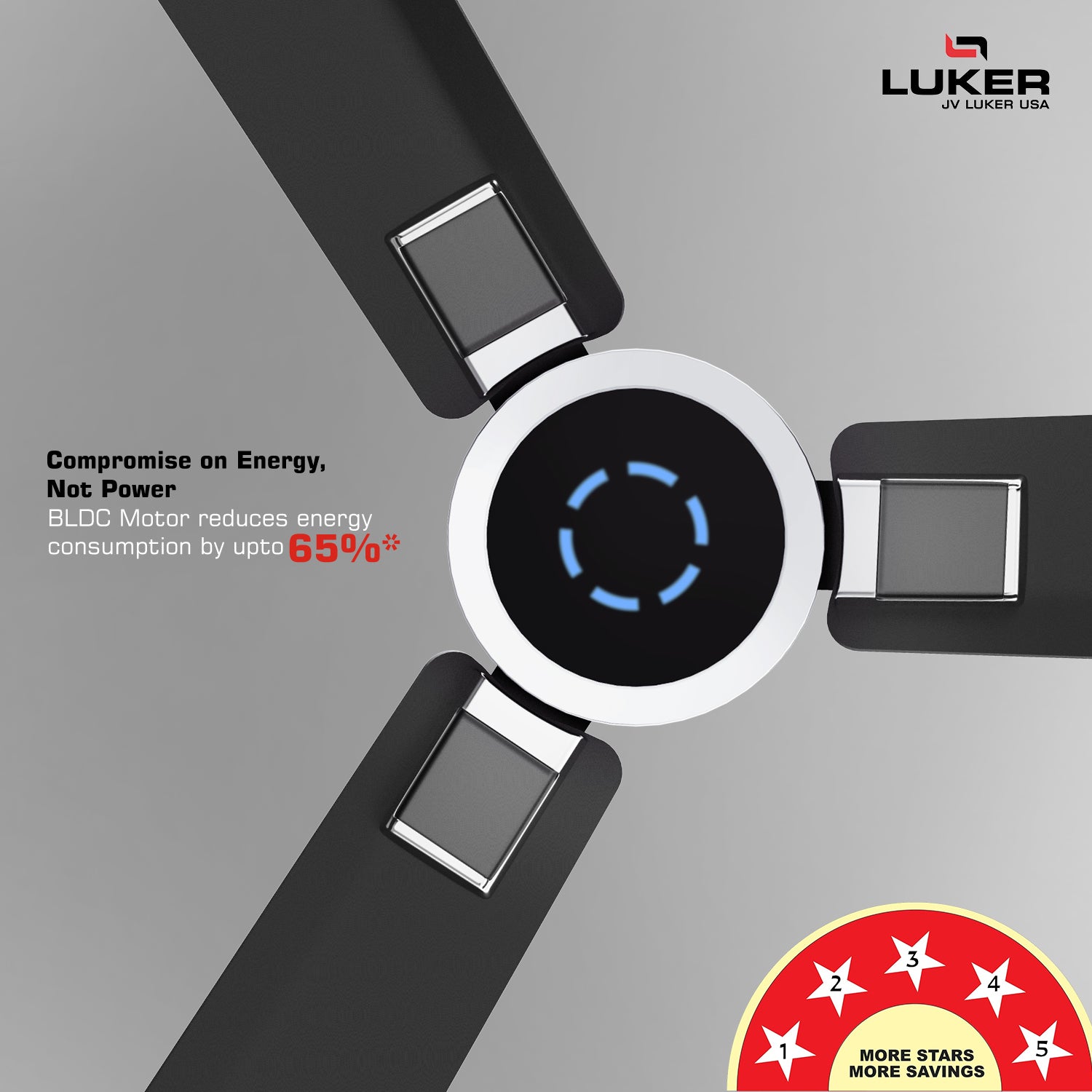 Size Alpha Galaxy BLDC Fan with IR Remote | 3-Year Warranty | 1320 mm