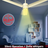 Size Zero Crown Glow BLDC Ceiling Fan with 3 Mode Underlight | IR Remote | 3-Year Warranty | 1200 mm