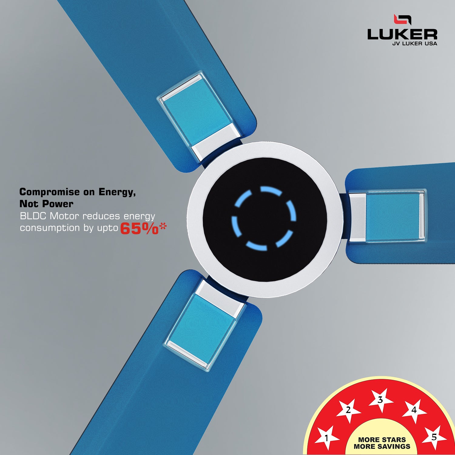 Size Alpha Galaxy BLDC Fan with IR Remote | 3-Year Warranty | 1320 mm