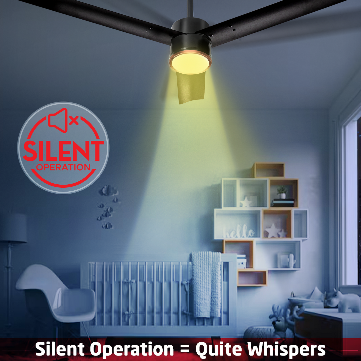Size Zero Crown Glow BLDC Ceiling Fan with 3 Mode Underlight | IR Remote | 3-Year Warranty | 1200 mm