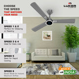 Size Alpha Galaxy BLDC Fan with IR Remote | 3-Year Warranty | 1320 mm