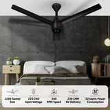 Radial Plus BLDC Ceiling Fan with IR Remote | 3-Year Warranty | 1200 mm