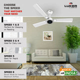 Size Alpha Galaxy BLDC Fan with IR Remote | 3-Year Warranty | 1320 mm