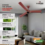 Size Alpha Galaxy BLDC Fan with IR Remote | 3-Year Warranty | 1320 mm