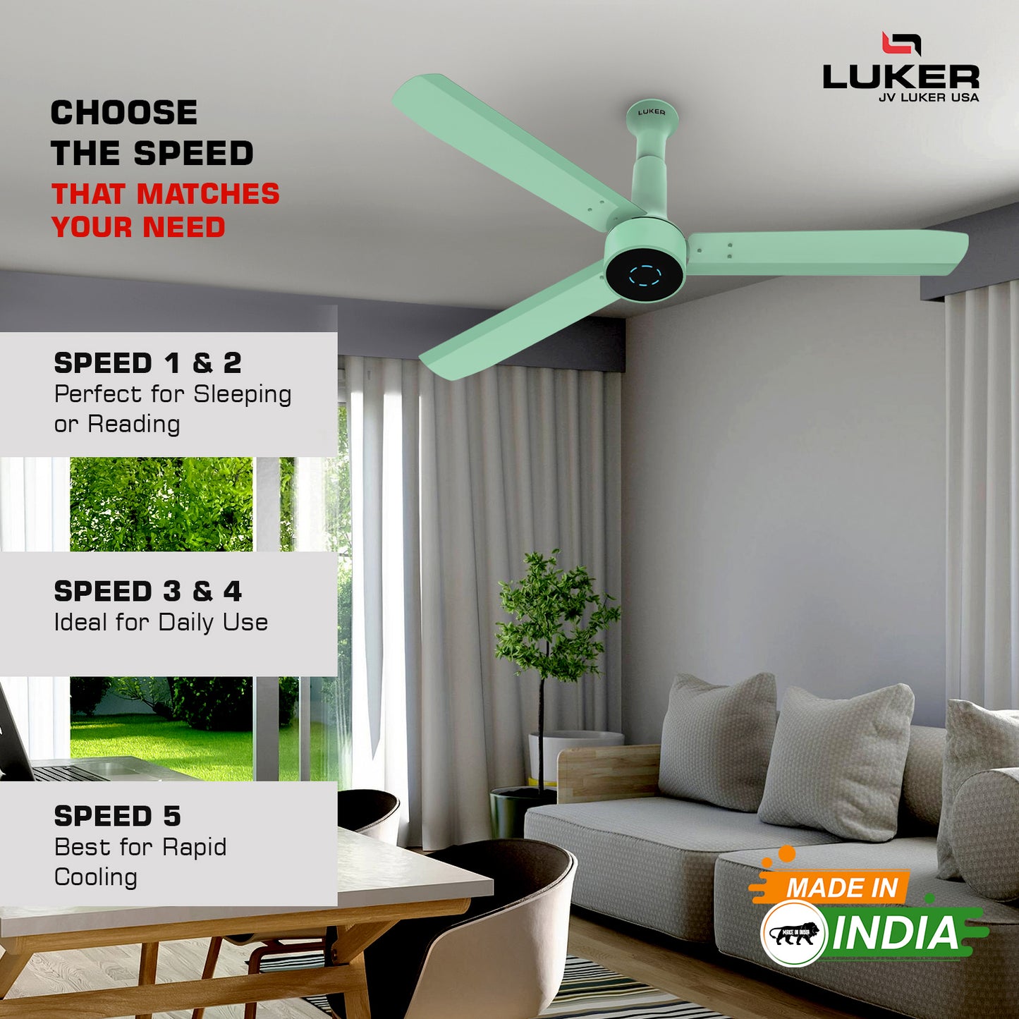 Size Alpha Cosmos BLDC Fan with IR Remote | 3-Year Warranty | 1200 mm