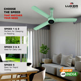 Size Alpha Cosmos BLDC Fan with IR Remote | 3-Year Warranty | 1200 mm