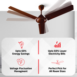 Nano XL Standard Ceiling Fan with Regulator | 2-Year Warranty | 1200 mm