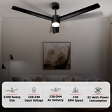 Size Zero Crown Glow BLDC Ceiling Fan with 3 Mode Underlight | IR Remote | 3-Year Warranty | 1200 mm
