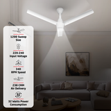 Radial Glow BLDC Ceiling Fan with 3 Mode Underlight | IR Remote | 3-Year Warranty | 1200 mm