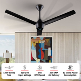 Radial BLDC Ceiling Fan with IR Remote | 3-Year Warranty | 1200 mm