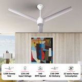 Radial BLDC Ceiling Fan with IR Remote | 3-Year Warranty | 1200 mm