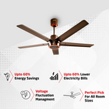 Turbine BLDC Fan with IR Remote | 3-Year Warranty | 1200 mm | White Finish