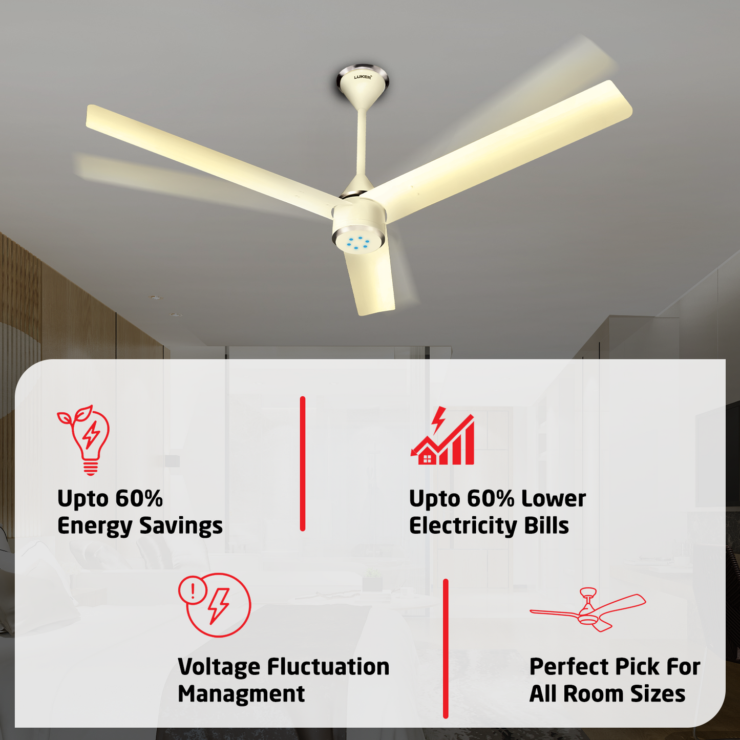 Size Zero Crown BLDC Fan with IR Remote | 3-Year Warranty | 1200 mm | White White White Chrome Finish