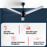 Radial BLDC Ceiling Fan with IR Remote | 3-Year Warranty | 1200 mm
