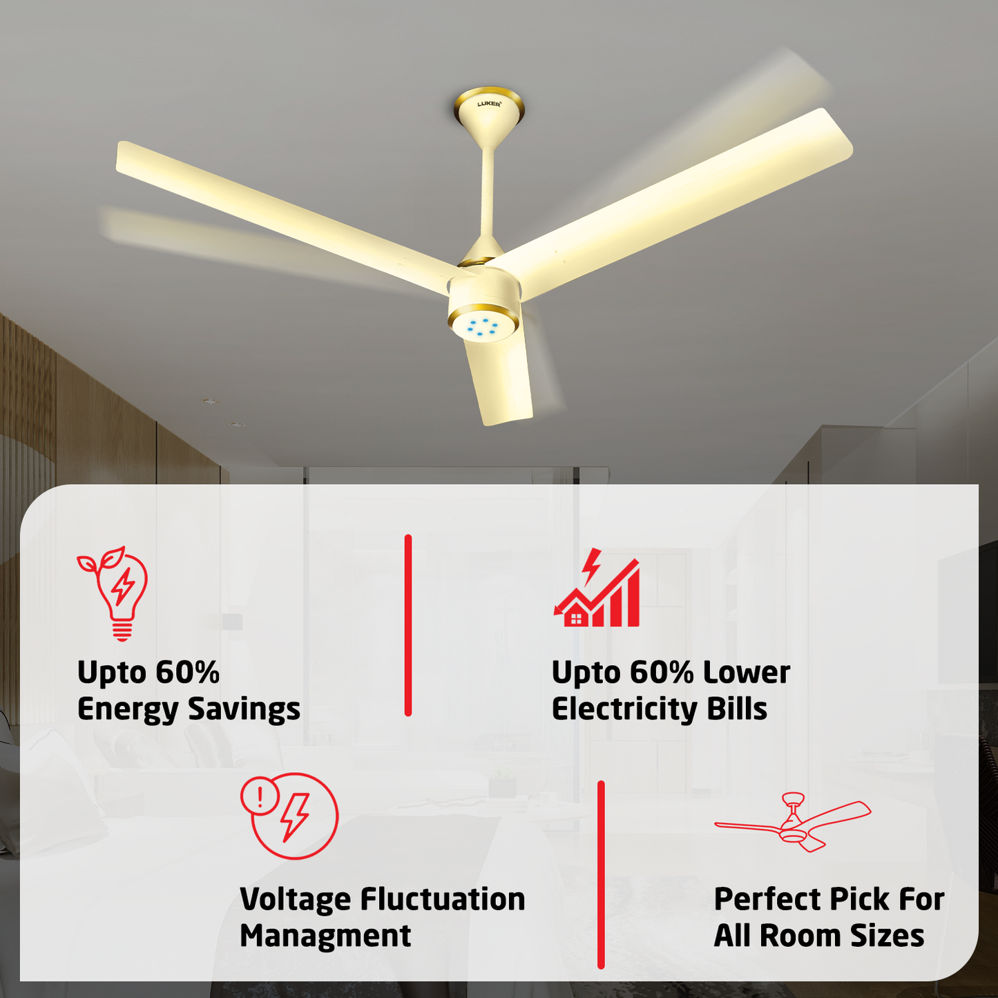 Size Zero Crown BLDC Fan with IR Remote | 3-Year Warranty | 1200 mm | White White White Chrome Finish