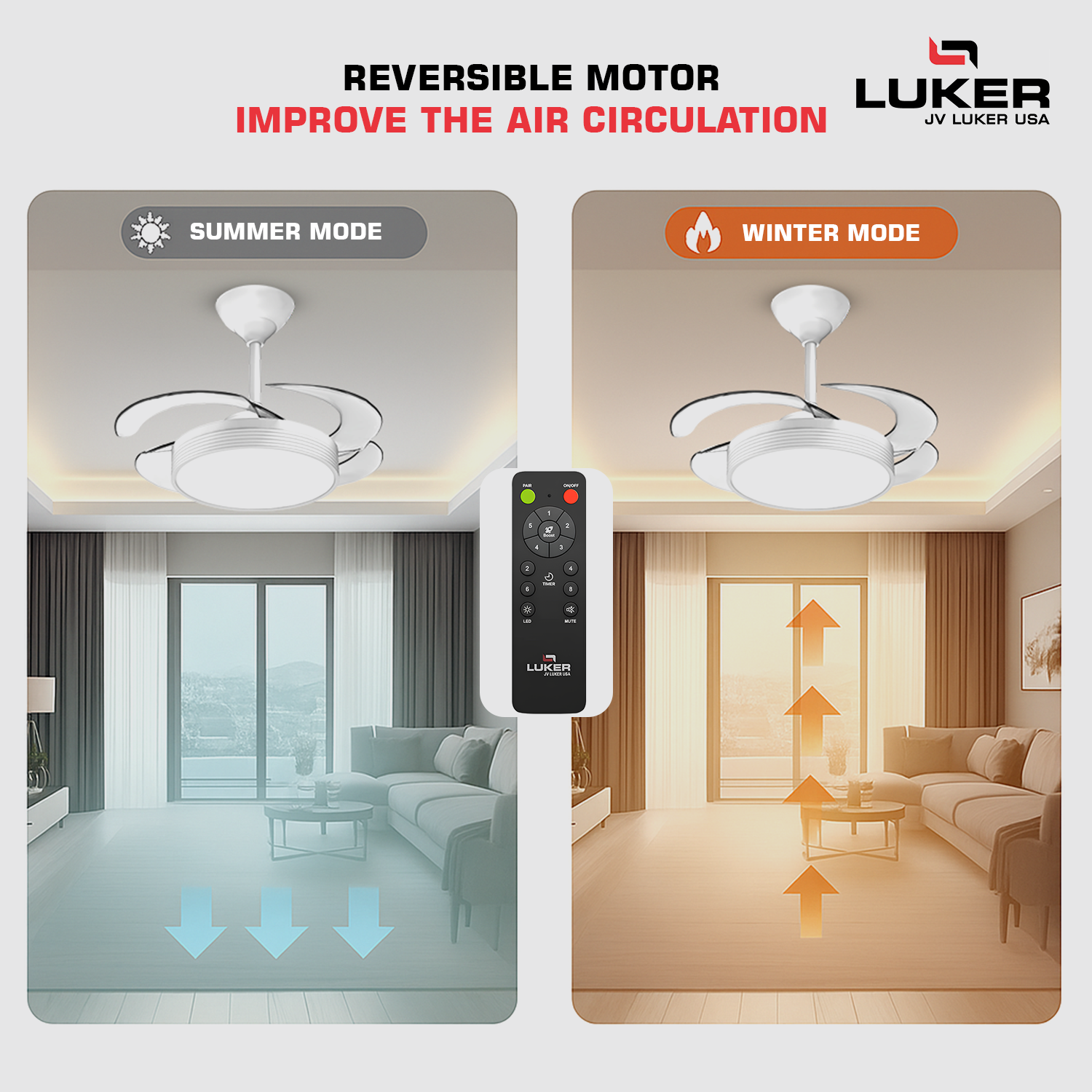 Diana BLDC Ceiling Fan with 3 Mode Underlight | RF Remote | 2 Year Warranty | 1050 mm