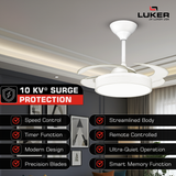 Diana BLDC Ceiling Fan with 3 Mode Underlight | RF Remote | 2 Year Warranty | 1050 mm