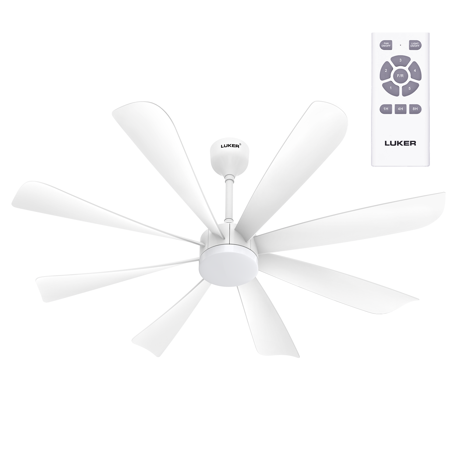 Onassis BLDC Ceiling Fan with 3 Mode Underlight | RF Remote | 2 Year Warranty | 1530 mm | 8 Aerodynamic ABS Blades | White Finish